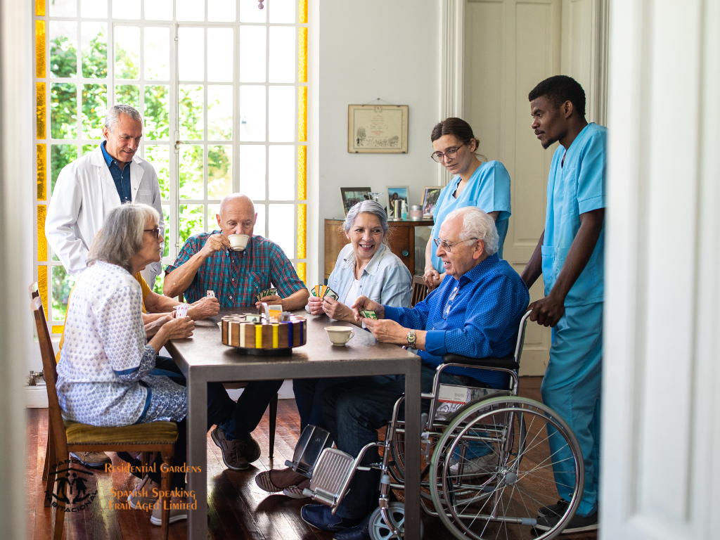 Older Australians enjoying retirement resort facilities and amenities