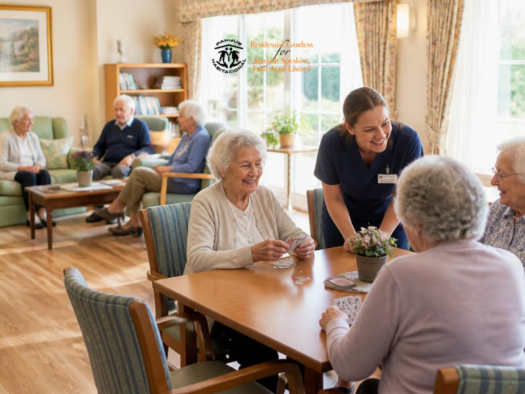 Aged care worker assisting an older woman with everyday activities in a comfortable home environment